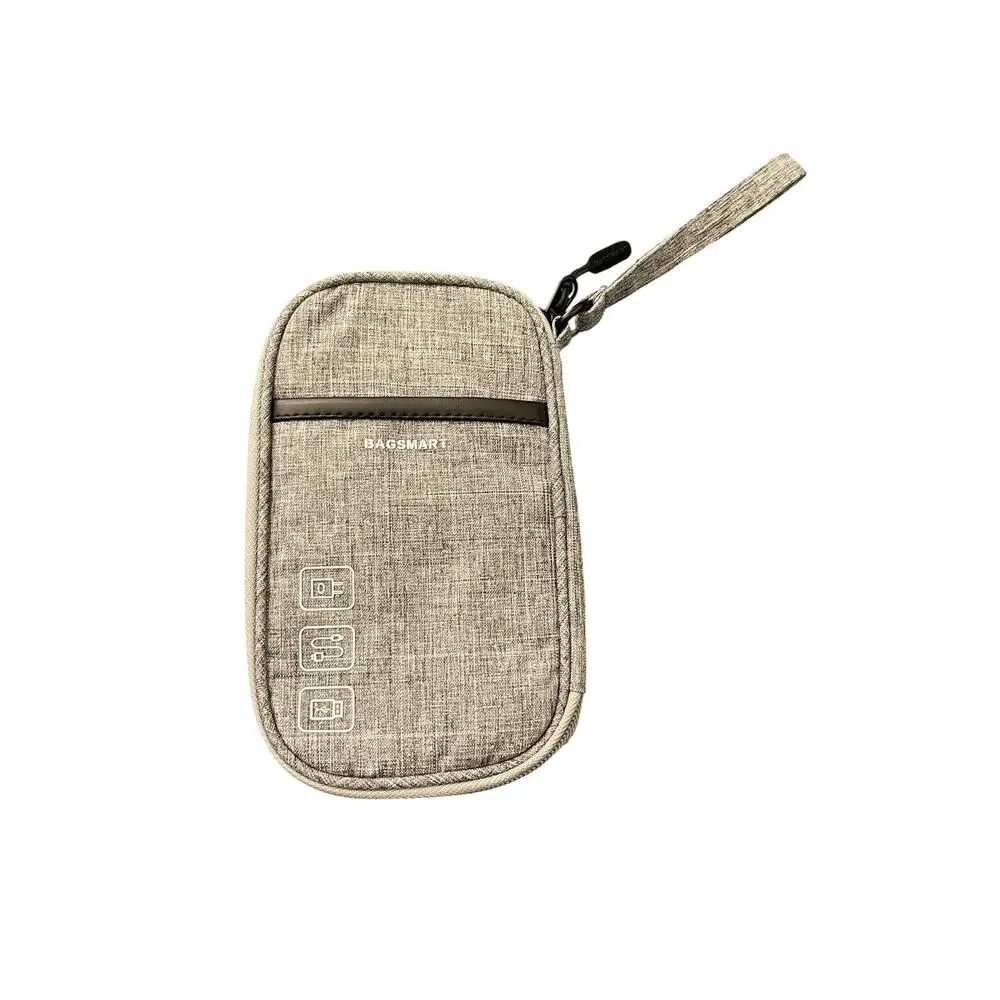 Bagsmart Grey Electronics Cable Travel Organizer Minimalist 8x5 Bag Pouch